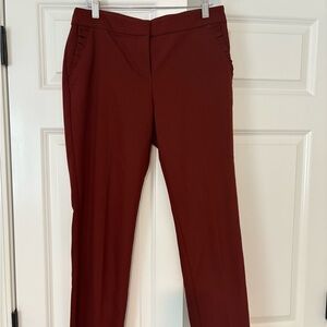Express Red Straight Leg Pants